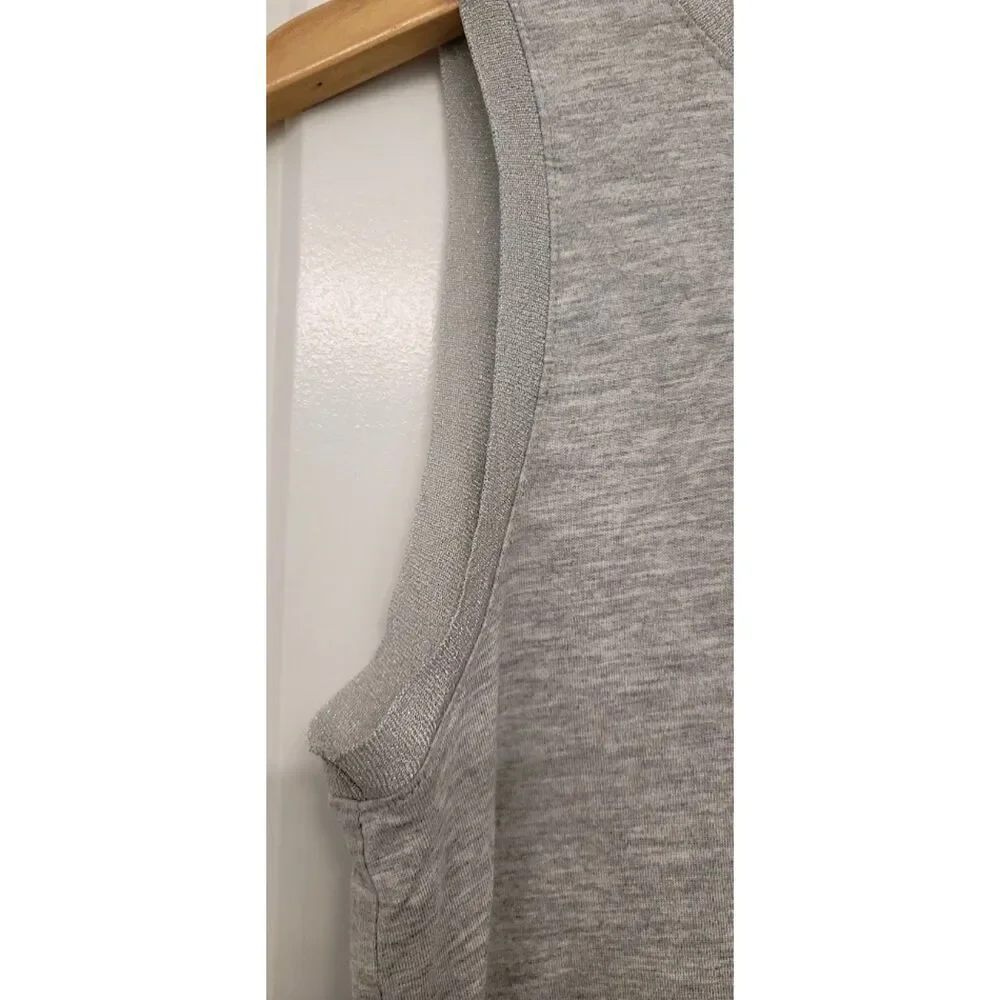 Banana Republic Sparkle Trim Tank Top Gray Viscose Sleeveless Blouse Womens M